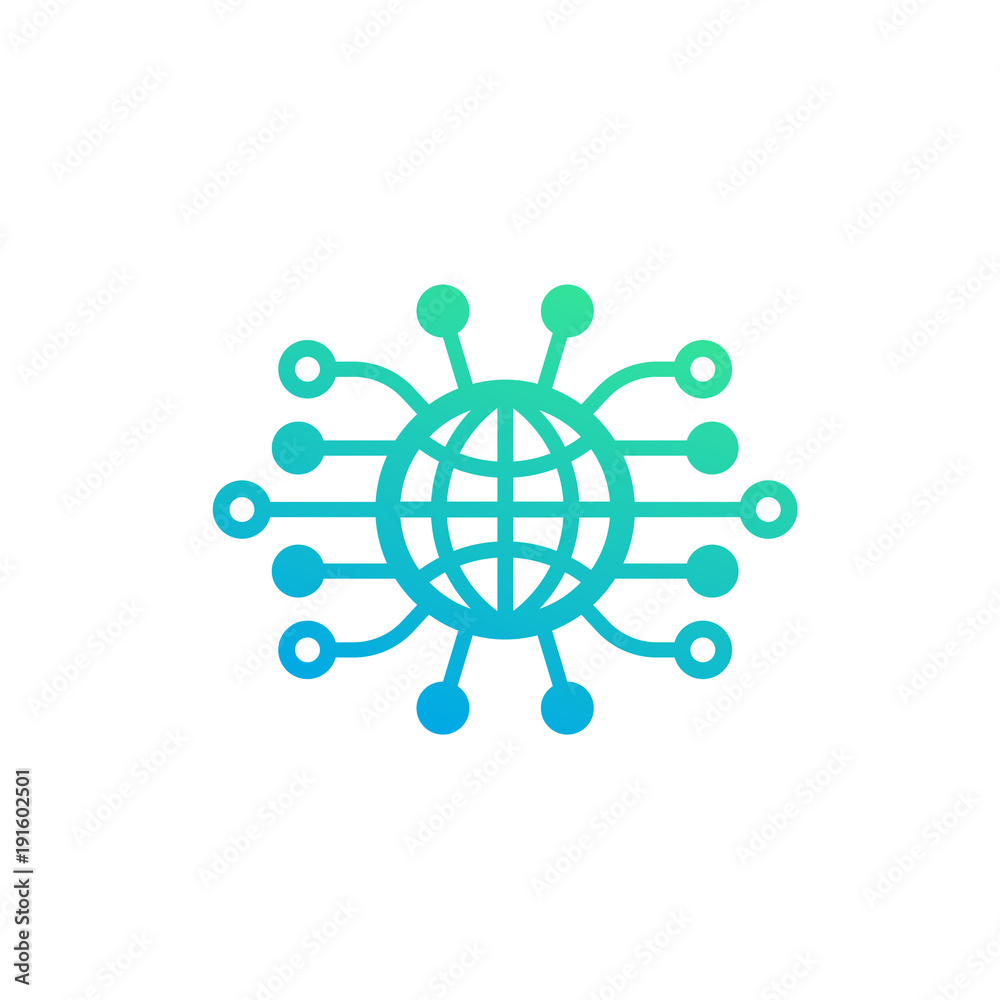 network connection icon on white network connection icon on white