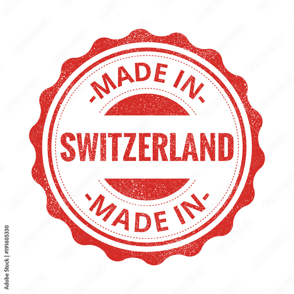 Made in Switzerland stamp isolated on white background. Switzerland Label. Made in Switzerland stamp isolated on white background. Switzerland Label.
