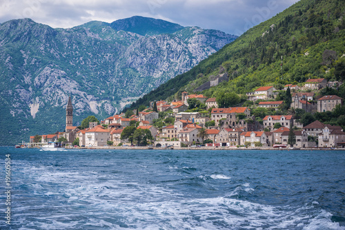 Perast old coastal town in the Kotor Bay, Montenegro