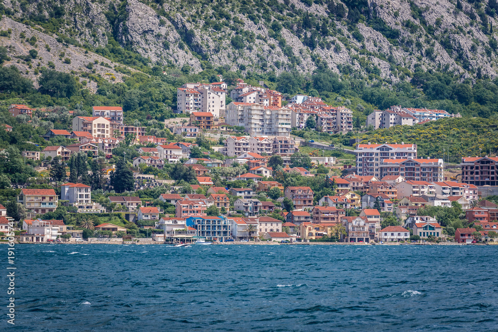 Dobrota coastal town in the Kotor Bay, Montenegro