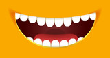 Smile constructor cartoon smiley emoticon emoji yellow mouth smiles vector design