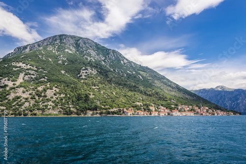 Kotor Bay in Montenegro, view with Perast coastal town © Fotokon