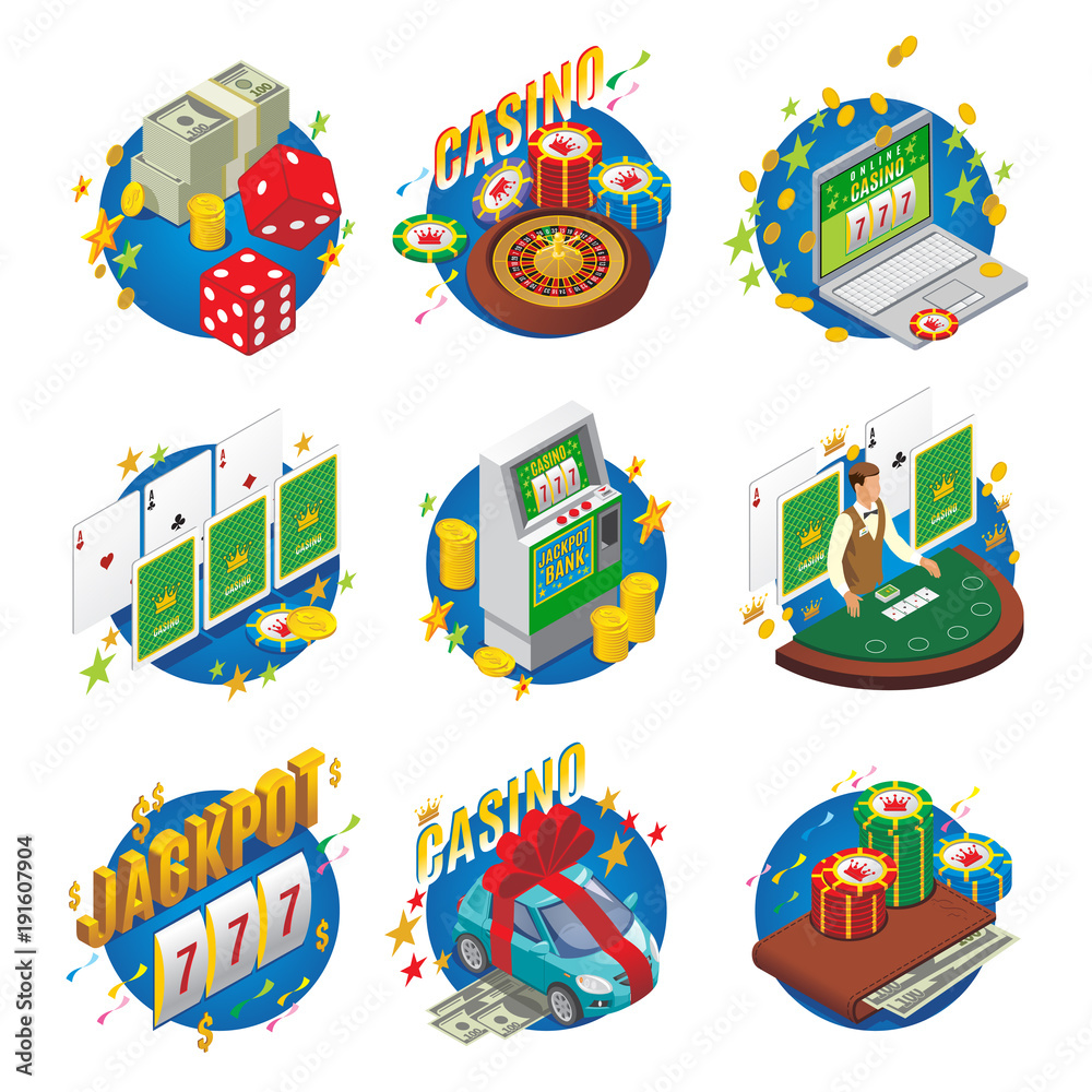Isometric Casino Composition Isometric Casino Composition