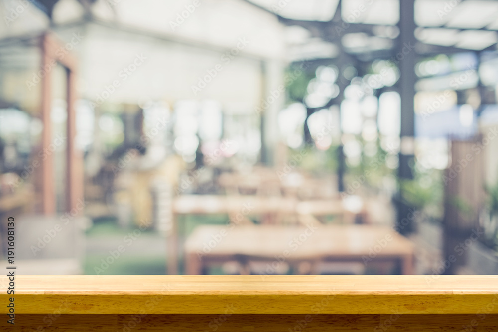 blur background restaurant garden chill out style and table wood for idea  concept Stock Photo | Adobe Stock