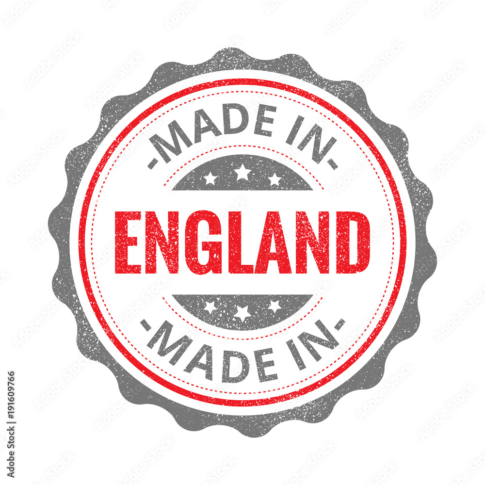 Made in England stamp isolated on white background. England Label.