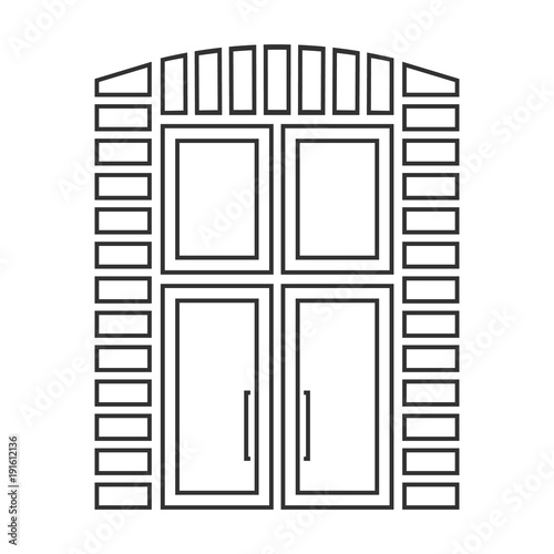 Outlined vector doors