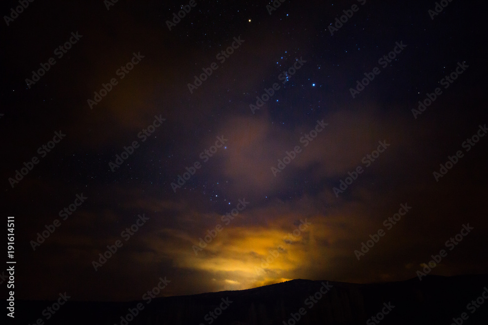 Fototapeta premium in dark long exposure the star