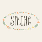 Minimalist design of word Spring