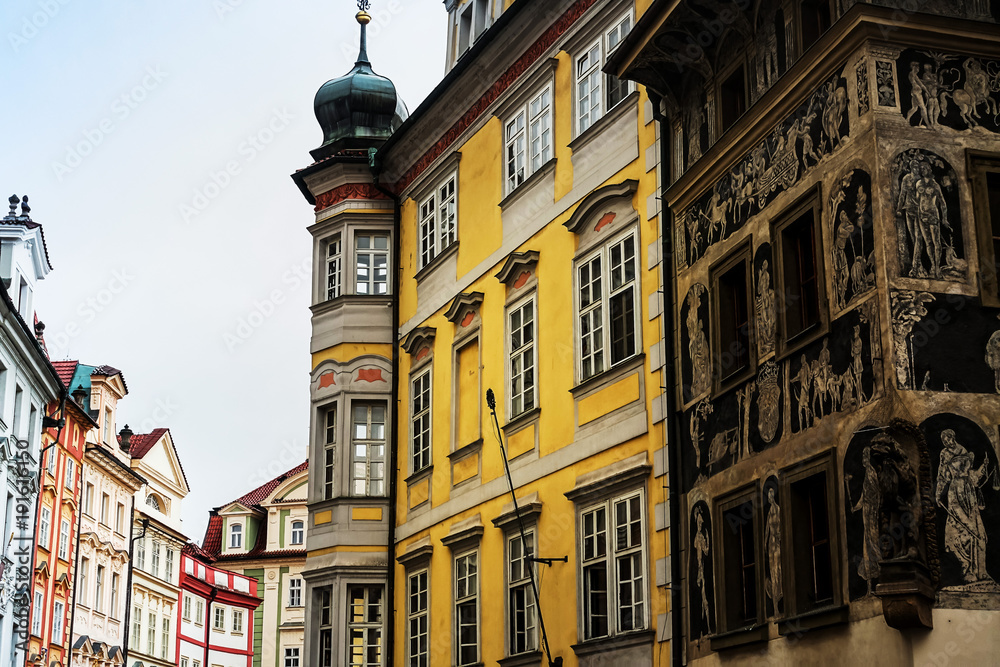 Old Town ancient architecture in Prague, Czech Republic