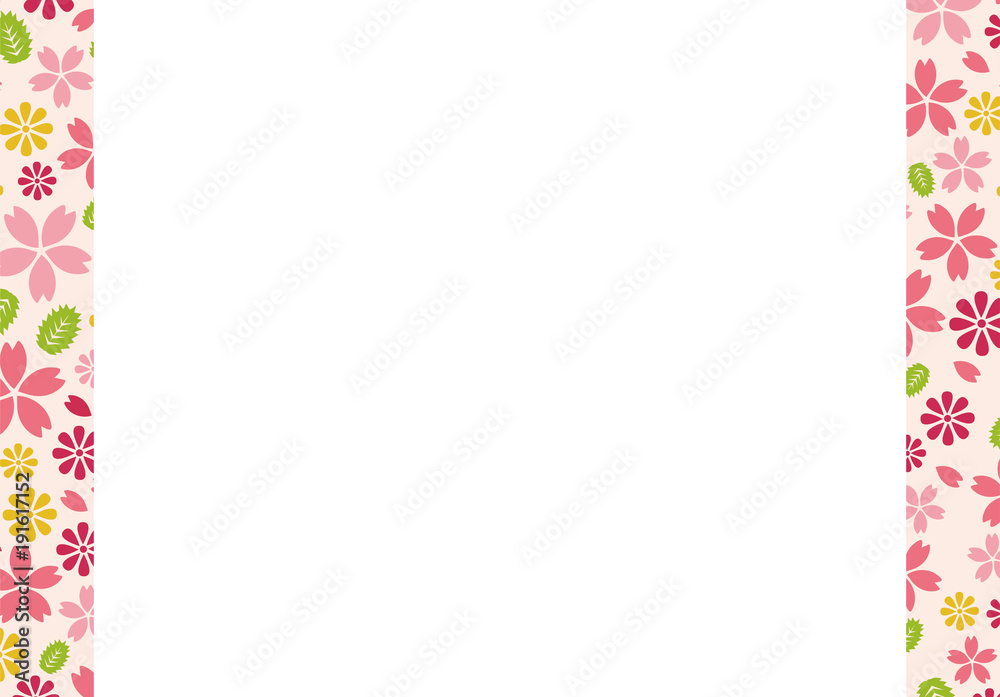 Obraz premium 桜のメッセージ素材