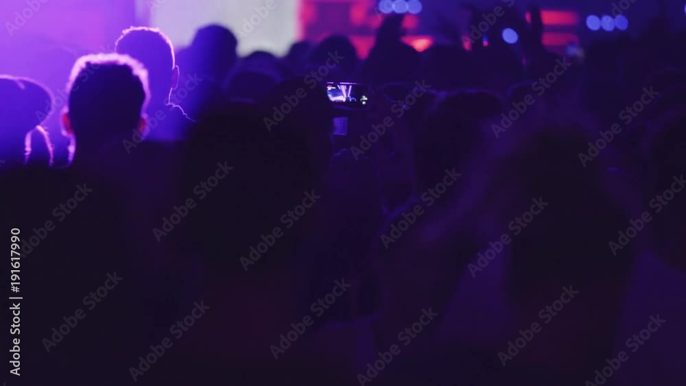 Concert crowd dancing at life music concert Concert crowd dancing at life music concert