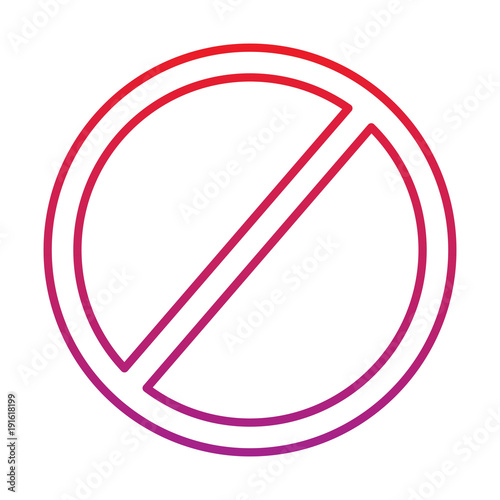 Free Download prohibition no symbol red round stop warning sign template vector illustration  red degraded line color - GFXLoad