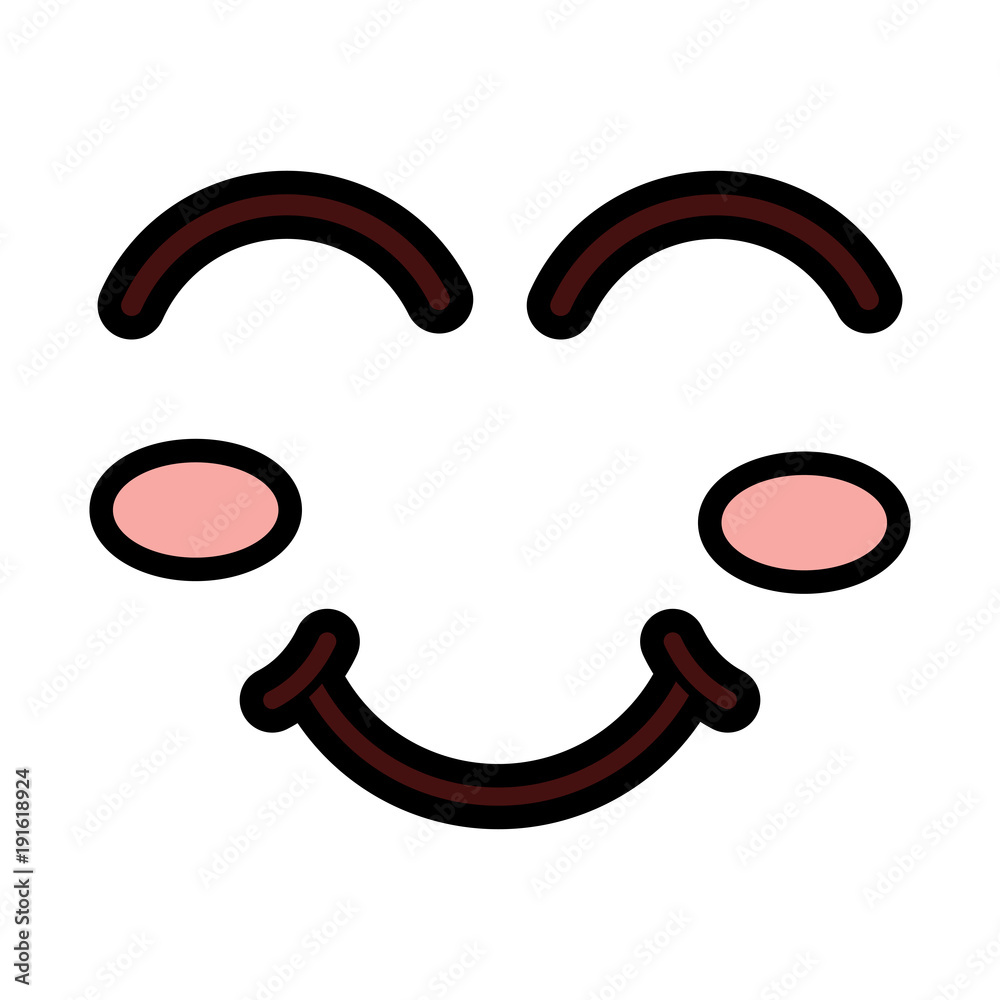 Naklejka premium cartoon funny face winking eyes happy vector illustration 