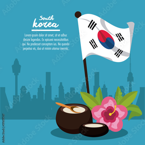 South korea infographic icon vector illustration graphic design