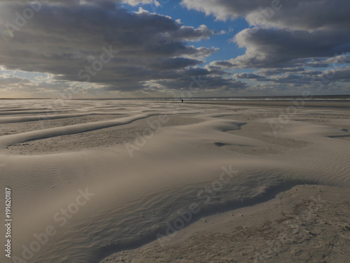 Wadden sea beach at isle Schiermonnikoog in the Netherlands