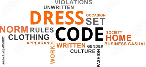 word cloud - dress code