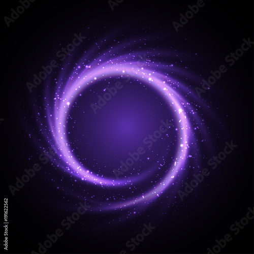 Violet vortex with sparks
