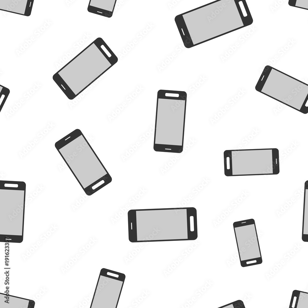Smartphone seamless pattern background icon. Business flat vector illustration. Telephone sign symbol pattern. Smartphone seamless pattern background icon. Business flat vector illustration. Telephone sign symbol pattern.