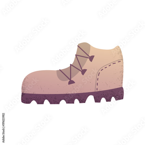 Sand trekking boot vector illustration