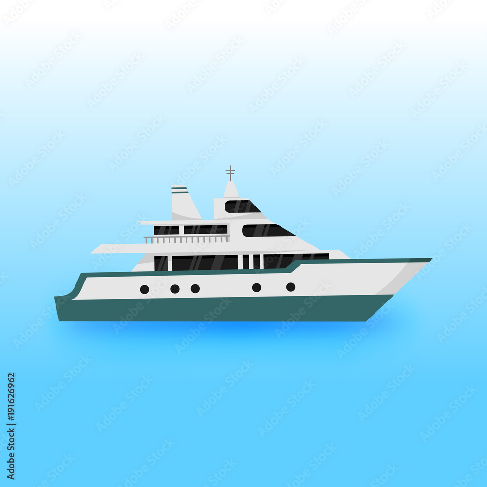 Luxury Yacht Transportation Illustration