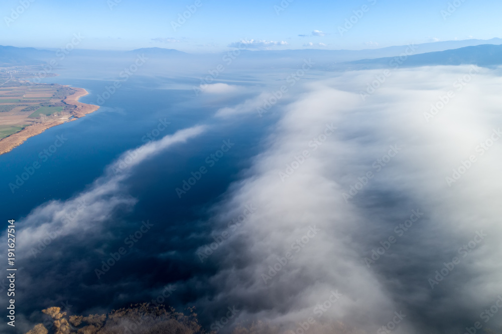 Aerial View. Flying over the clouds . Aerial View. Flying over the clouds .