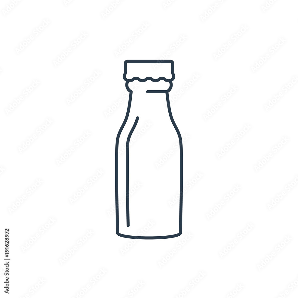 Linear milk bottle icon