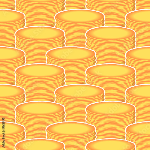 Pancakes seamless pattern