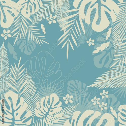 Tropical jungle leaves seamless pattern background. Tropical poster design. Monstera art print. Wallpaper, fabric, textile, wrapping paper vector illustration design