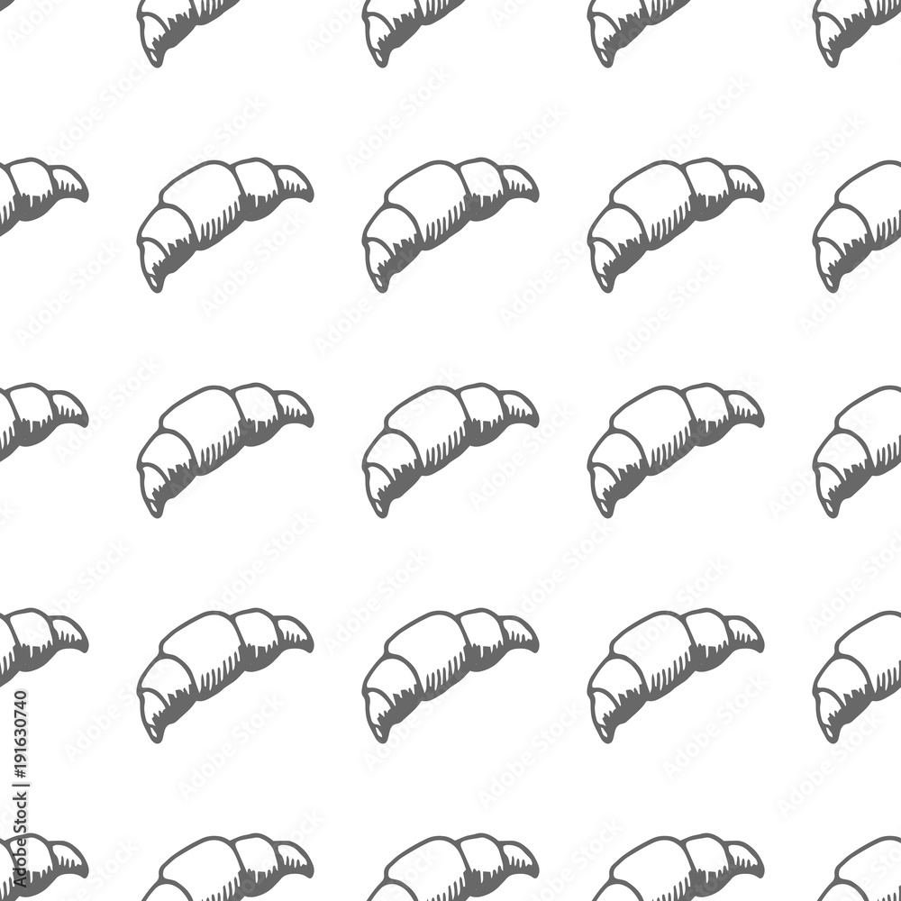 croissant seamless vector pattern croissant seamless vector pattern