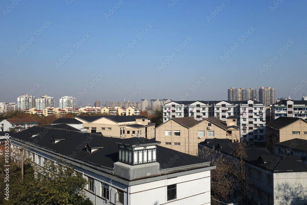 Cityscape of Hangzhou city China