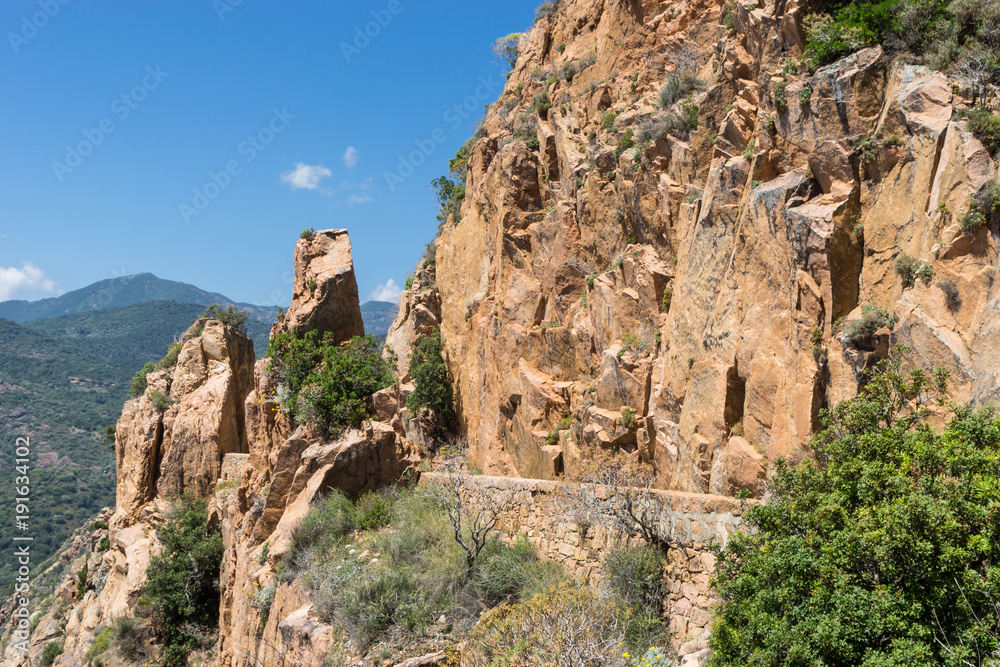 Felsenlandschaft Calanches auf der Insel Korsika