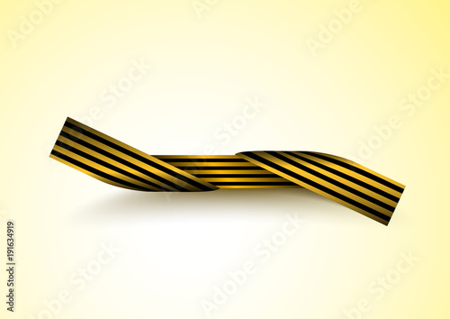 Yellow striped ribbon