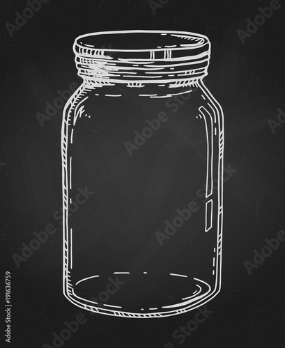 Hand drawn chalk jar