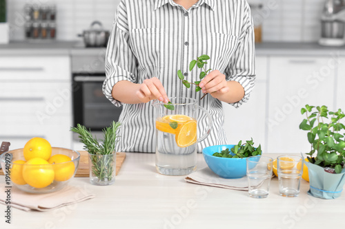Young woman preparing tasty...