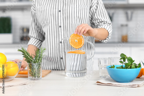 Young woman preparing tasty...