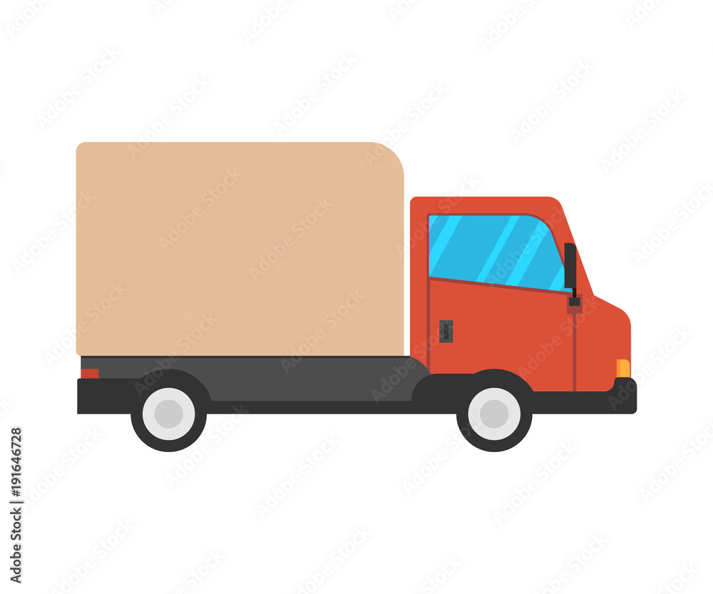 Delivery truck transporting icon. Vector illustration. Delivery truck transporting icon. Vector illustration.