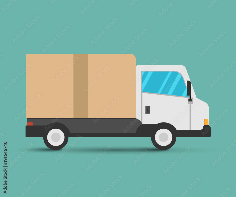 Delivery truck transporting icon. Vector illustration. Delivery truck transporting icon. Vector illustration.
