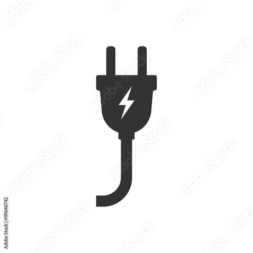 Electric plug icon. Vector illustration. photo