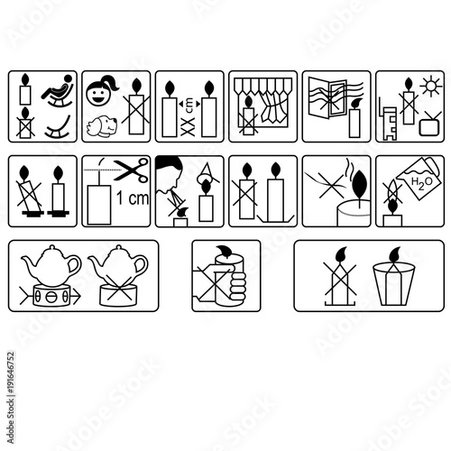 Labelling for wax candles