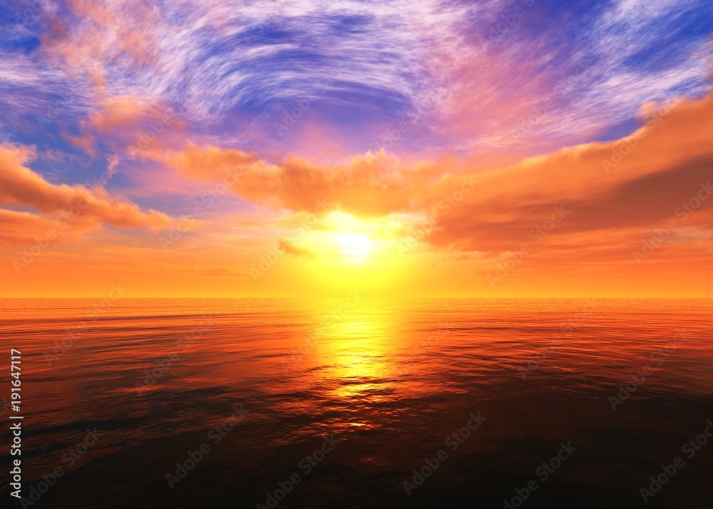 Beautiful sea sunset
