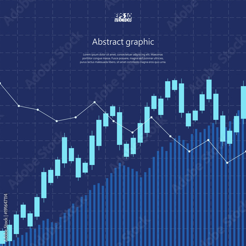 Abstract background with stock graph. Eps10 Vector illustration.