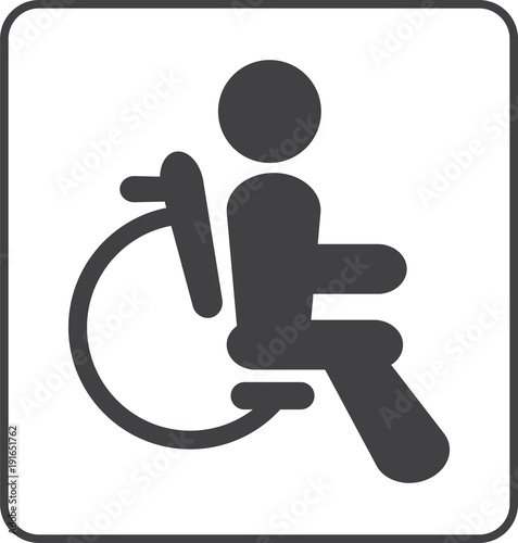 Wheelchair or invalid disabled icon