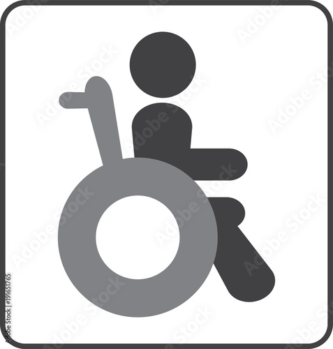 Wheelchair or invalid disabled icon