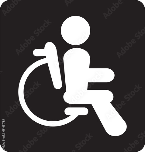 Wheelchair or invalid disabled icon