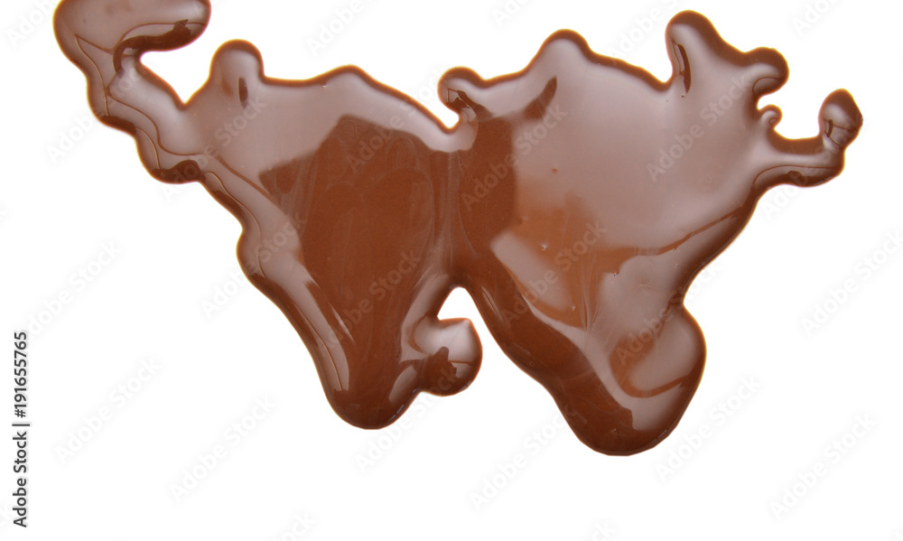 Chocolate drop on white background Chocolate drop on white background