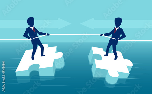 Businessmen supporting each other in crisis