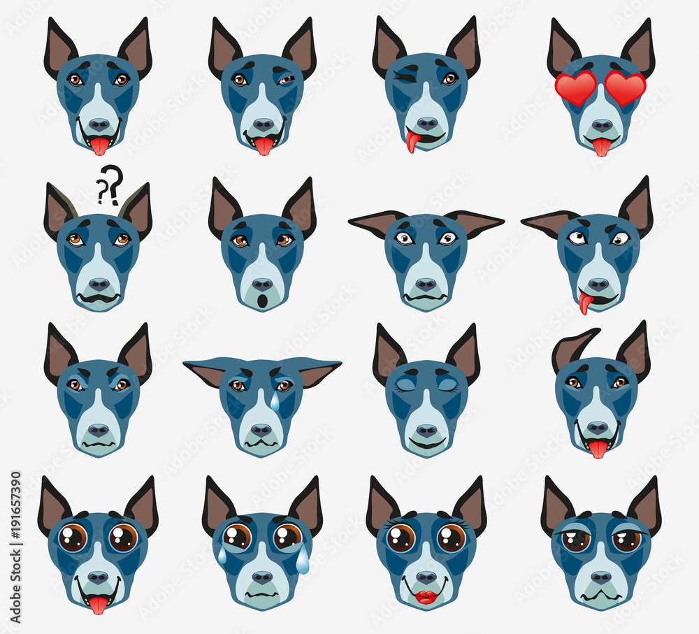 Bullterrier Dog Emoji Emoticon Expression Bullterrier Dog Emoji Emoticon Expression