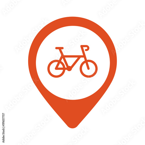 Bicycle Parking Map Pointer Icon on white background. Vector