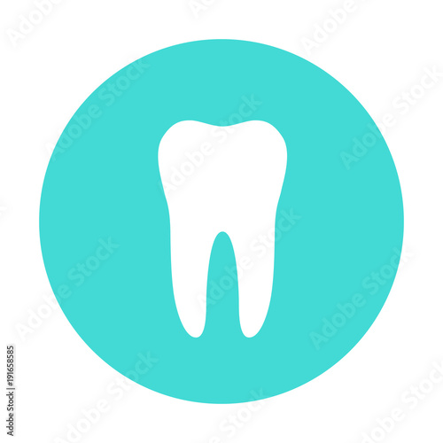 White molar tooth poster template