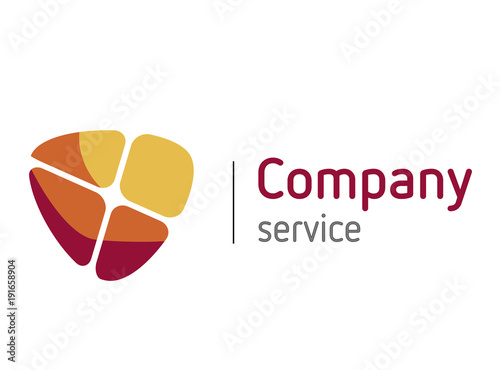Logo design in stone design. 